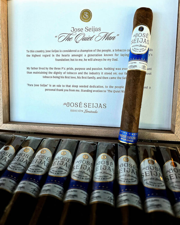 Matilde Para Jose Seijas cigar on an open box of cigars