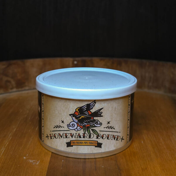 Two Friends Homeward Bound Pipe Tobacco Aromatic Burley Blend 2oz sealed tin
