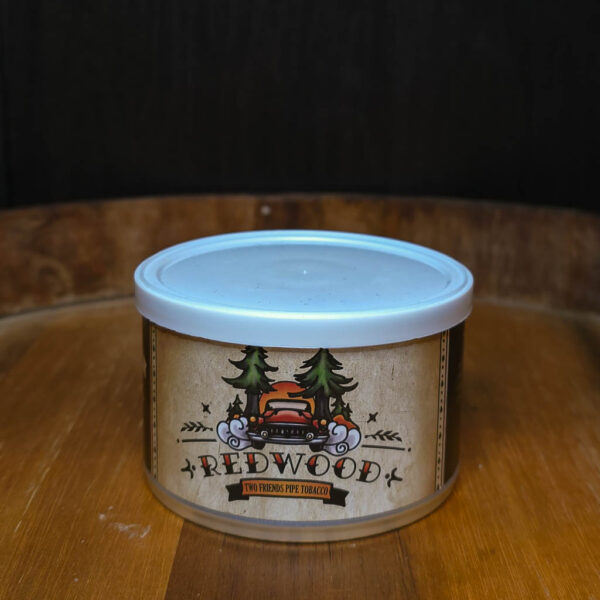 Two Friends Redwood Pipe Tobacco | Virginia Perique Blend in 2 oz sealed tin