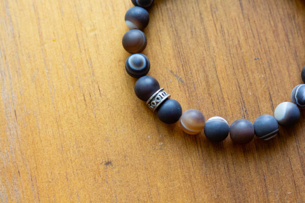 Room101 Brand 8mm Frosted Agate Bead Bracelet - Image 2