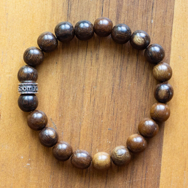 Room101 Brand Light Brown Natural Wood Bead Bracelet