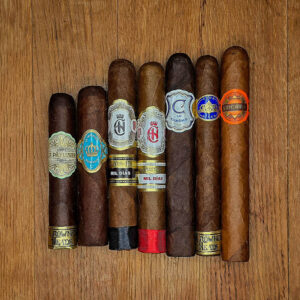 A collection of seven Crowned Heads cigars that have been discontinued.