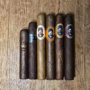Big Bluff Sampler featuring Blind Man’s Bluff Connecticut, Nicaragua, Habano, Maduro and Big Payback Maduro Robusto and Sumatra cigars