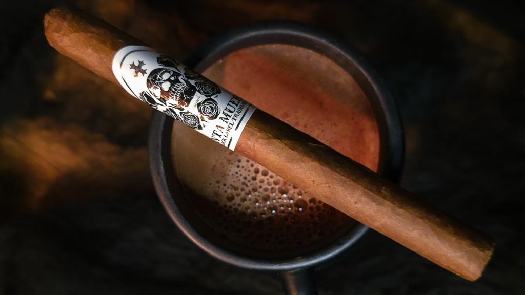 BLK WKS Santa Muerte Petite Lancero cigar available at Smokers Abbey Austin