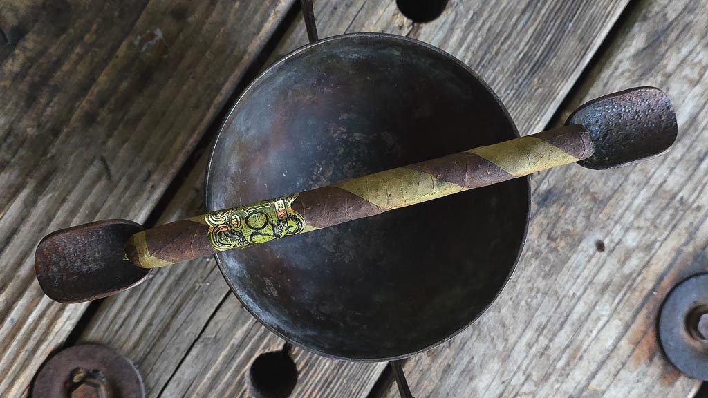 Oscar Valladares 2012 Barberpole Lancero cigar available at Smokers Abbey Austin cigar lounge